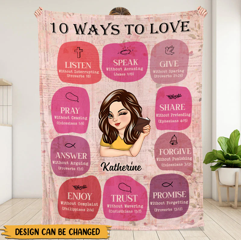 10 Ways To Love - Personalized Blanket - Gift For Her HL128 | CLGOD04 - Image 3