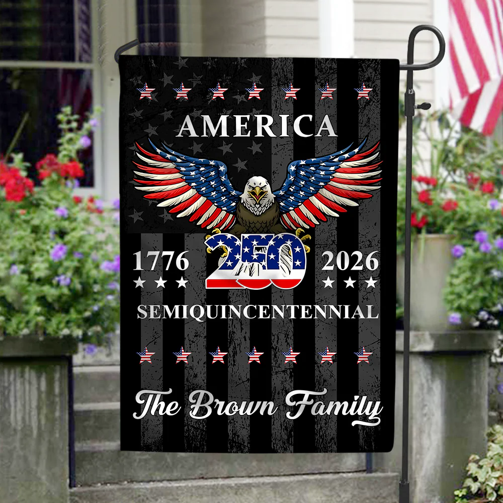 250 Years American Anniversary - Personalized Flag - Patriotic Gift For Family HN02 - Image 2