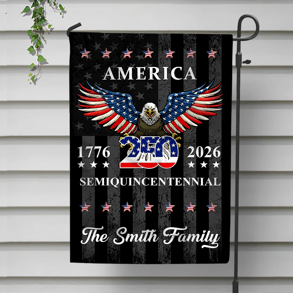 250 Years American Anniversary - Personalized Flag - Patriotic Gift For Family HN02 - Image 4