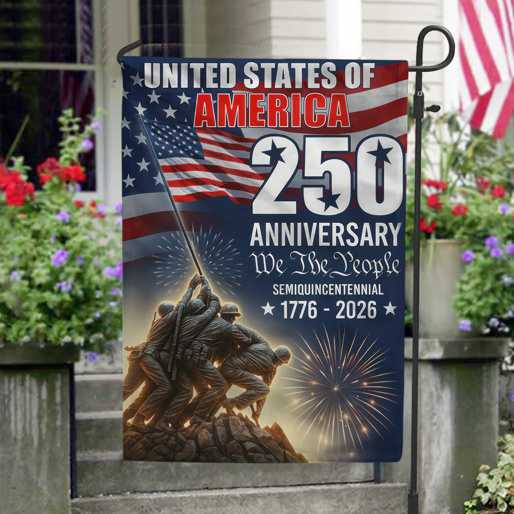 250 Years of America 1776 2026 We The People Flag - Patriotic Gift For Family, Veterans & Military HN02