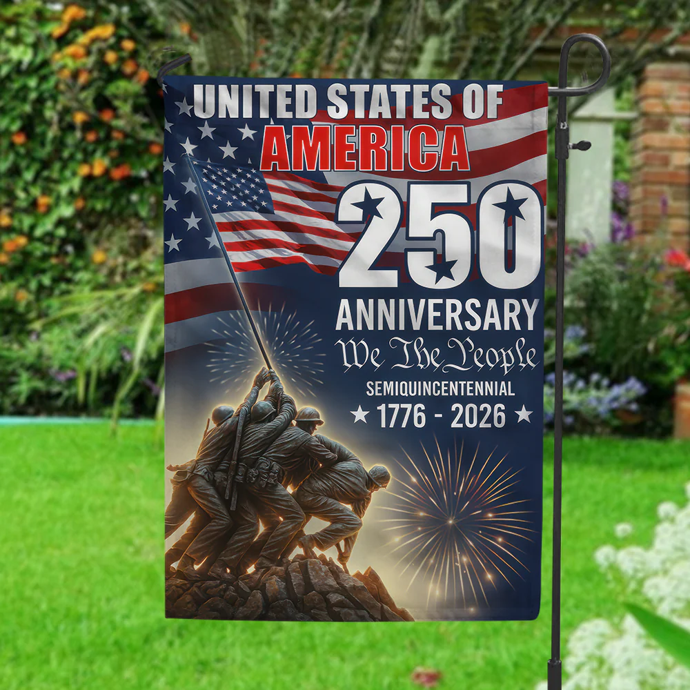250 Years of America 1776 2026 We The People Flag - Patriotic Gift For Family, Veterans & Military HN02 - Image 2