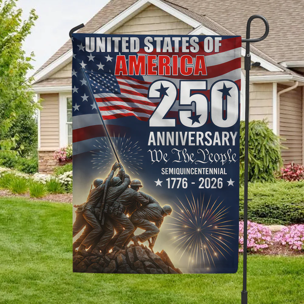 250 Years of America 1776 2026 We The People Flag - Patriotic Gift For Family, Veterans & Military HN02 - Image 3