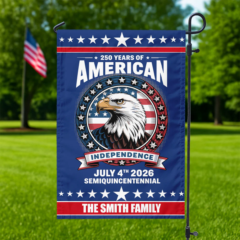 250 Years of America Anniversary Independence Day 2026 - Personalized Flag - Patriotic Gift For Family HN02 - Image 4