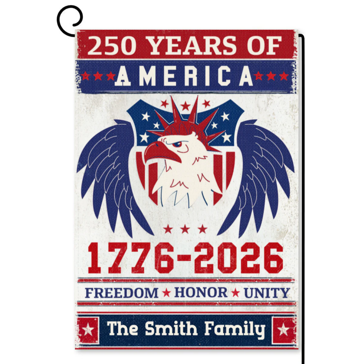 250 Years Of America Freedom Honor Unity - Personalized Flag - Patriotic Gift For Family, Veteran | HN02 - Image 6