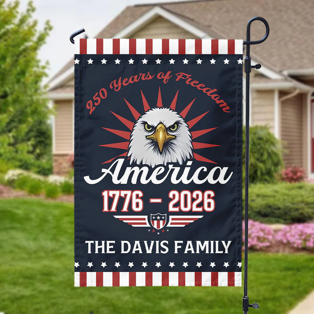 250 Years Of Freem Eagle - Personalized Flag - Patriotic Gift For Family HN02 - Image 2