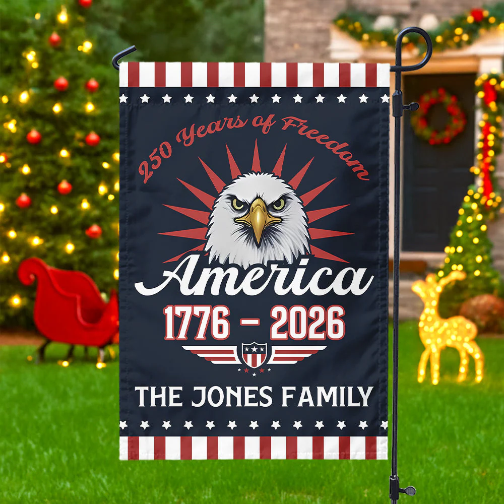 250 Years Of Freem Eagle - Personalized Flag - Patriotic Gift For Family HN02 - Image 3