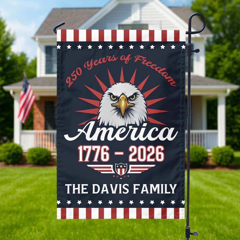 250 Years Of Freem Eagle - Personalized Flag - Patriotic Gift For Family HN02 - Image 4