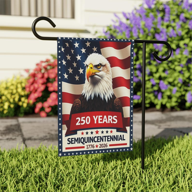 250 Years Semiquincentennial Bald Eagle Flag - Gift For Patriotic, Veterans | HN02