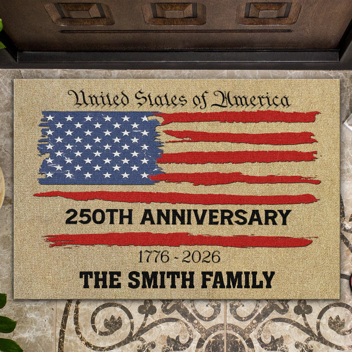 250TH Anniversary 1776-2026 - Personalized Doormat - Patriotic Gift For Family HN02 - Image 4