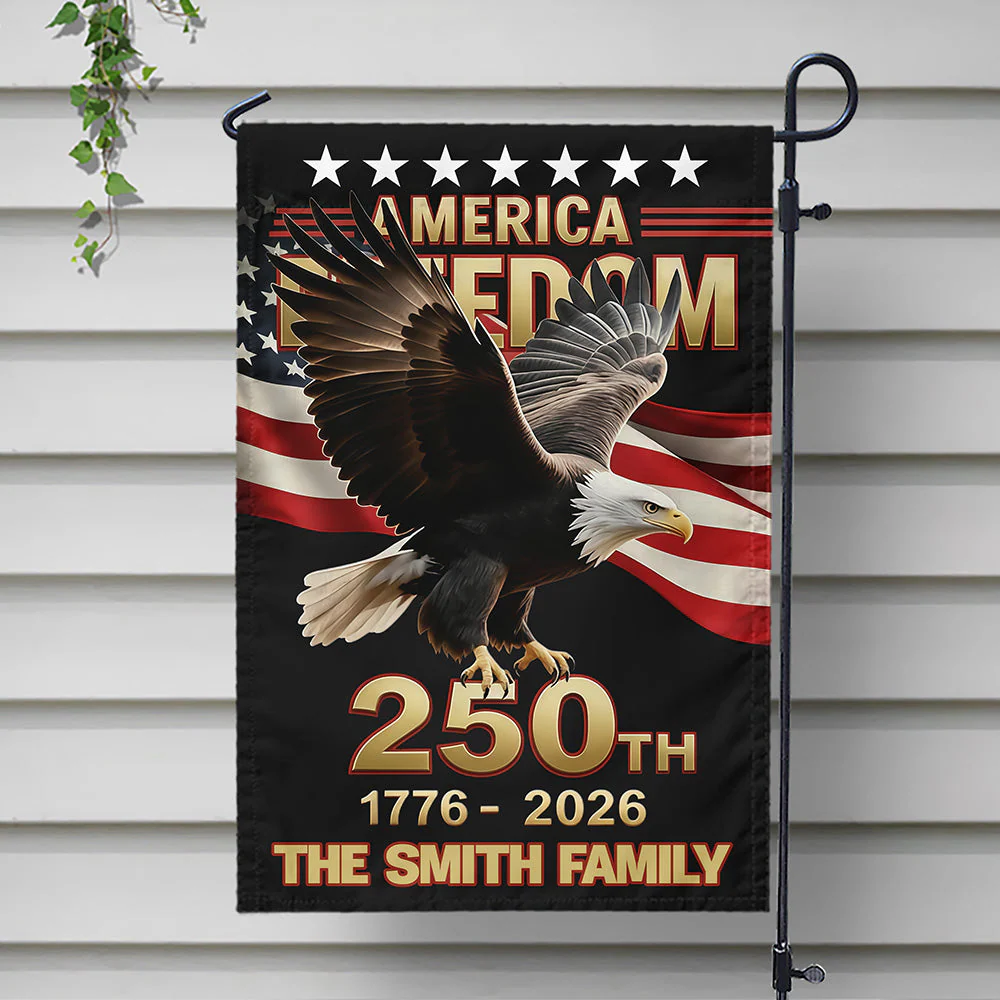 250th U.S. Independence Anniversary - Personalized Flag - Patriotic Gift For Family HN02 - Image 3