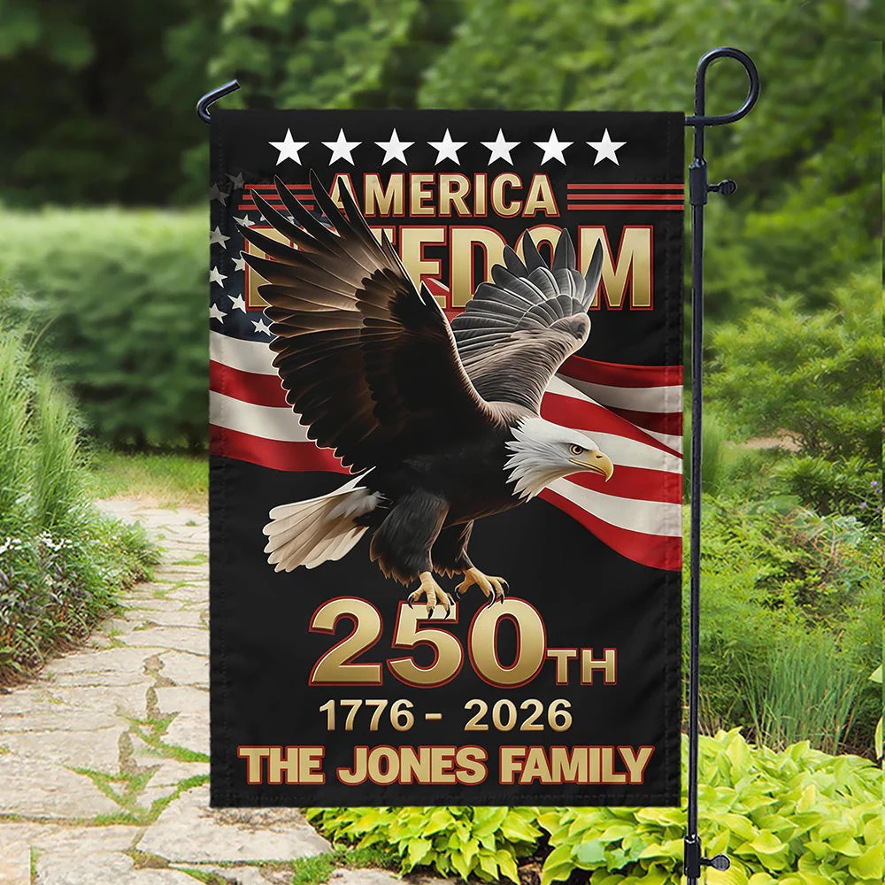 250th U.S. Independence Anniversary - Personalized Flag - Patriotic Gift For Family HN02 - Image 4