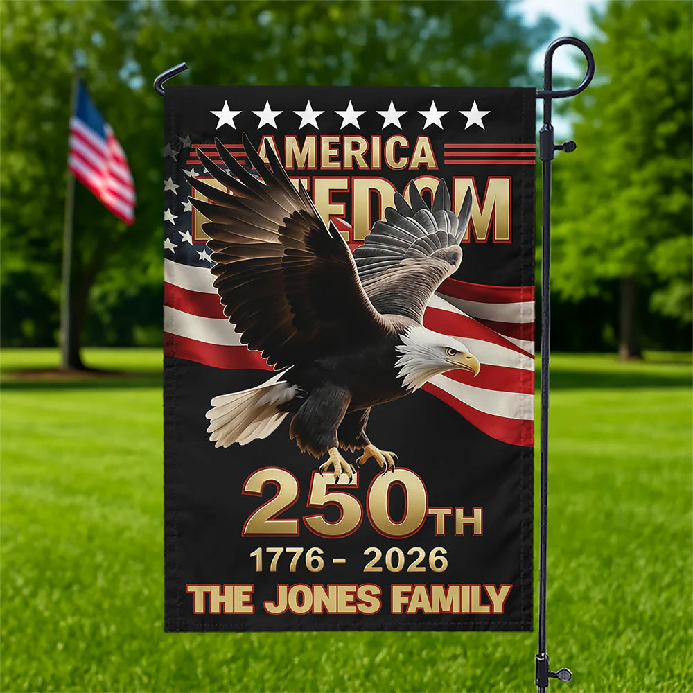 250th U.S. Independence Anniversary - Personalized Flag - Patriotic Gift For Family HN02 - Image 5