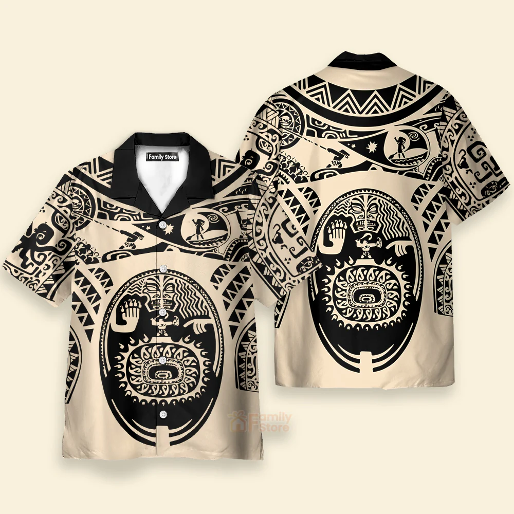 A Demigod Of Hawaii Tatto Hawaii Shirt  Short Sleeve Hawaiian Shirt - Image 2
