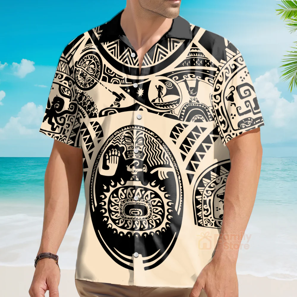 A Demigod Of Hawaii Tatto Hawaii Shirt  Short Sleeve Hawaiian Shirt - Image 3