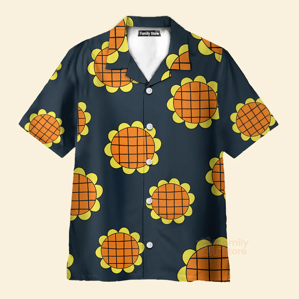 Luffy Dressrosa Lucy Sunflower Anime One Piece - Costumes Movies Hawaiian Shirt