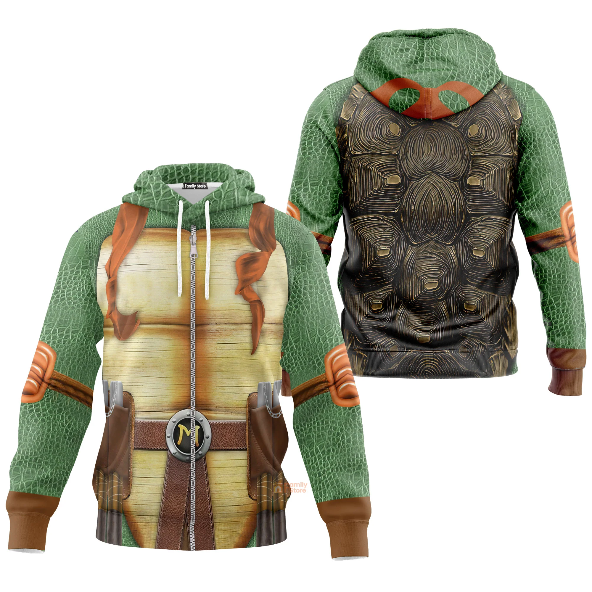 Michelangelo Tmnt Mike Mikey Cosplay Hoodie For Men & Women - Image 2