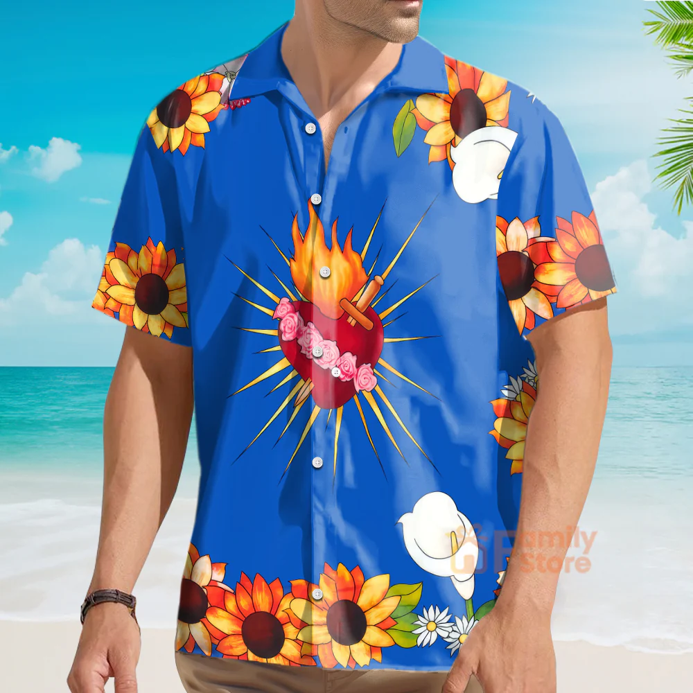 Romeo Montague Leonardo Dicaprio In Romeo & Juliet - Costumes Movies Hawaiian Shirt - Image 3