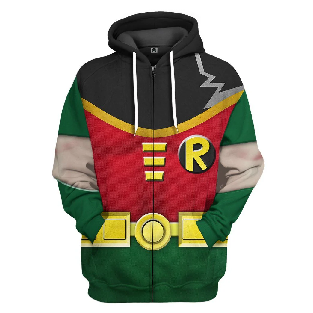 Teen Titan Robin Costume Cosplay Hoodie For Men And Women - Image 2