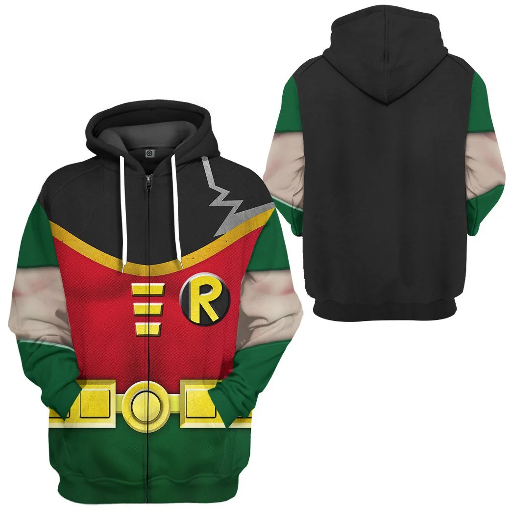 Teen Titan Robin Costume Cosplay Hoodie For Men And Women - Image 4