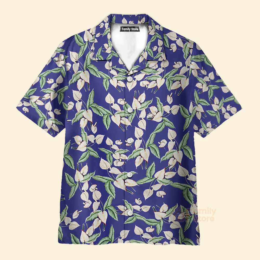 Tom Selleck Magnum Pi Mini Anthurium Blue Costmes - Hawaii Shirt