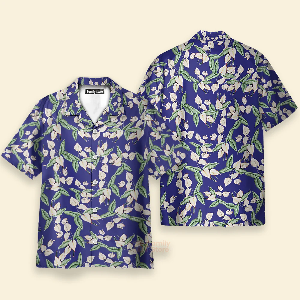 Tom Selleck Magnum Pi Mini Anthurium Blue Costmes - Hawaii Shirt - Image 2