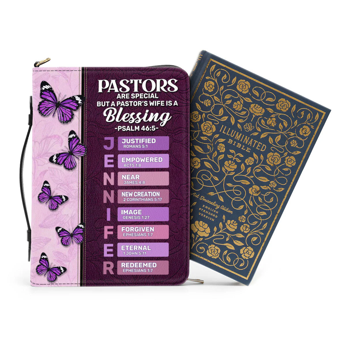A Blessing Beside the Shepherd - Personalized Bible Cover TD118 - Image 2