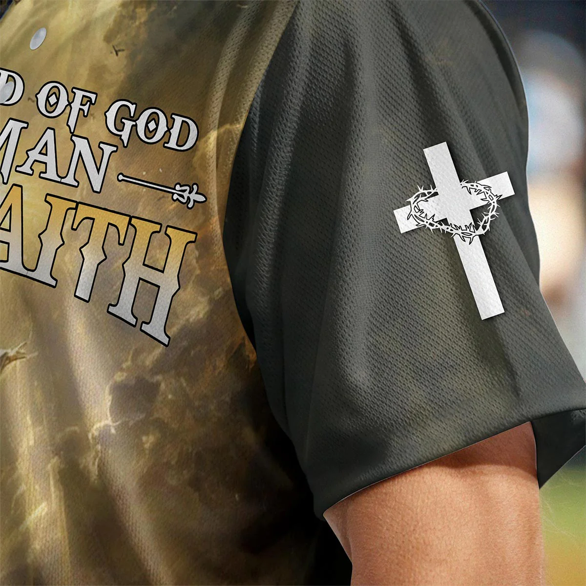 A Child Of God A Man Of Faith A Warrior Of Christ Baseball Jersey Bundle - Image 5