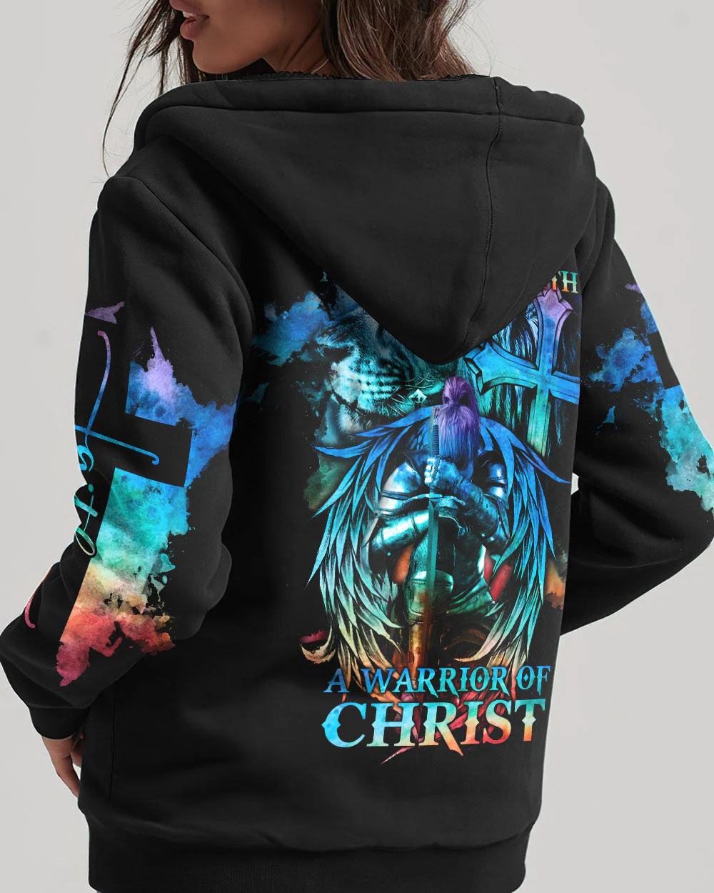 A Child Of God A Woman Of Faith Lion Warrior Women's All Over Print Shirt - Ri2406235 - Image 10