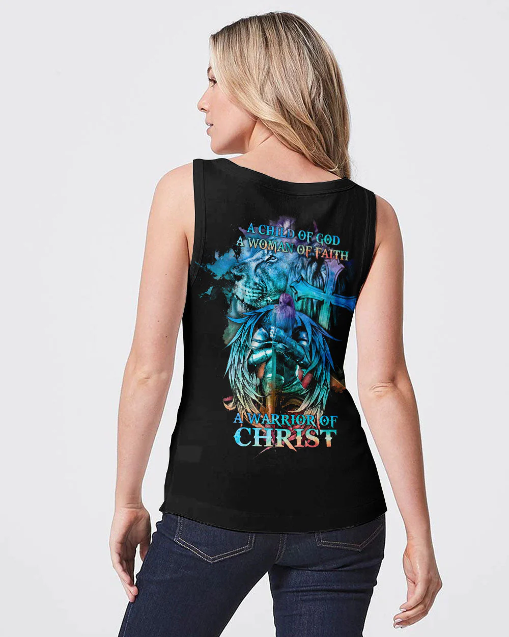 A Child Of God A Woman Of Faith Lion Warrior Women's All Over Print Shirt - Ri2406235 - Image 14