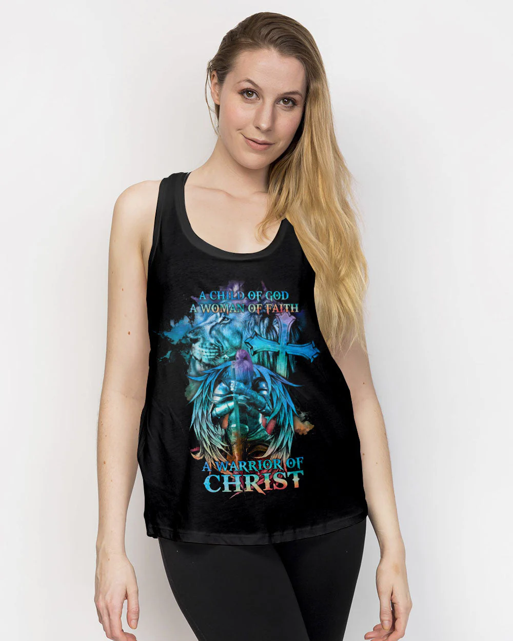 A Child Of God A Woman Of Faith Lion Warrior Women's All Over Print Shirt - Ri2406235 - Image 15