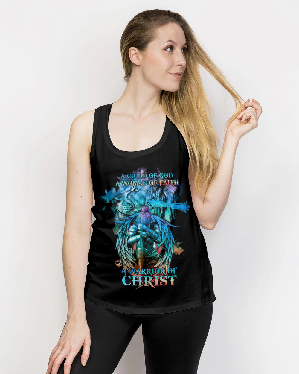 A Child Of God A Woman Of Faith Lion Warrior Women's All Over Print Shirt - Ri2406235 - Image 16