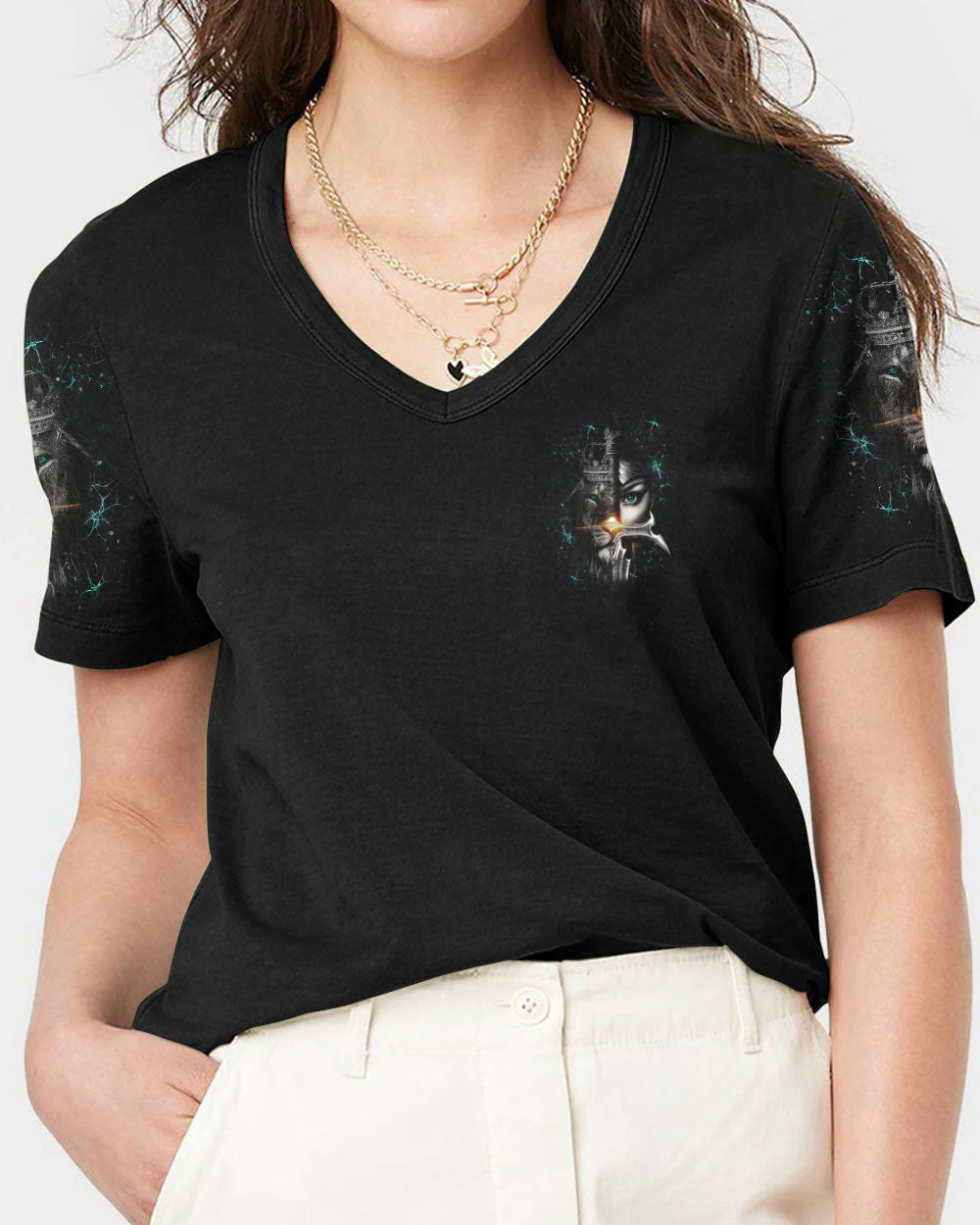 A Child Of God A Woman Of Faith - Women's All Over Print Shirt TD118 - Image 11
