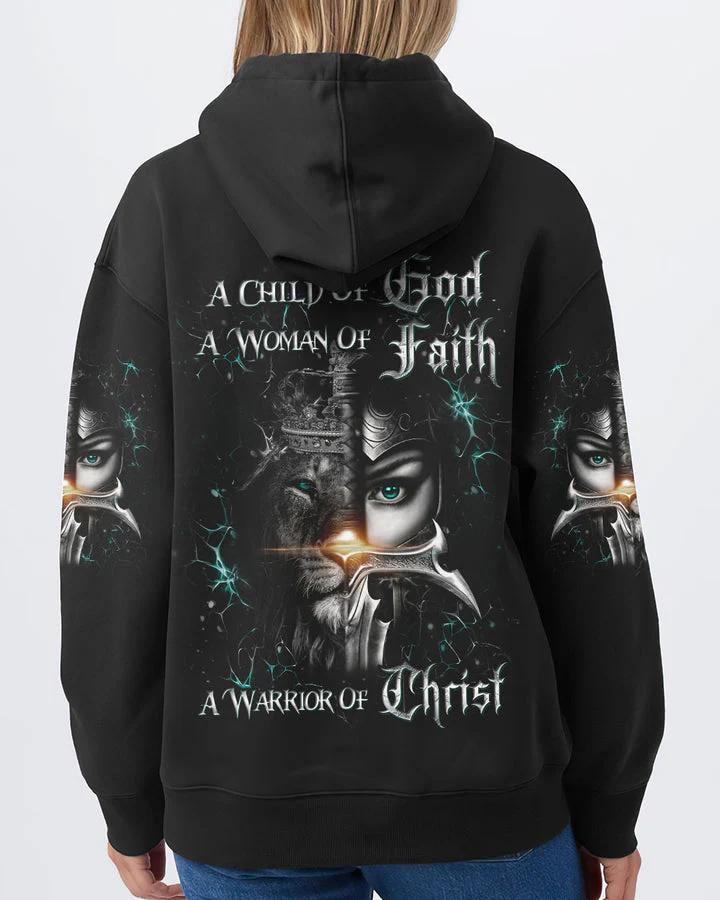 A Child Of God A Woman Of Faith - Women's All Over Print Shirt TD118 - Image 2