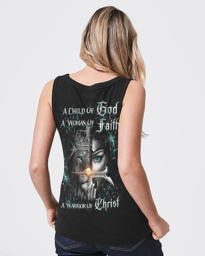 A Child Of God A Woman Of Faith - Women's All Over Print Shirt TD118 - Image 3
