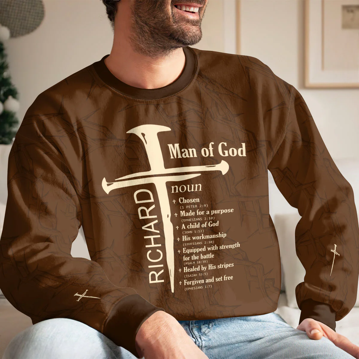 A Child Of God - Personalized AOP Sweatshirt TD118 - Image 2