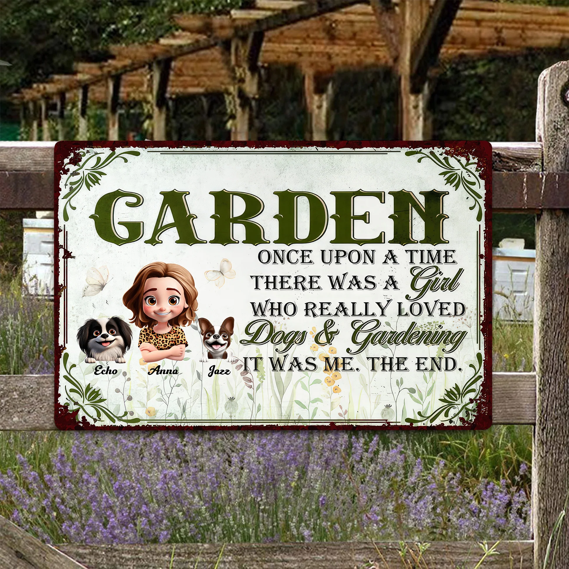 A Girl Who Loves Dog And Gardening - Personalized Metal Sign - Gift For Gardening Lovers, Dog Lovers | CLP16 NA94 - Image 2