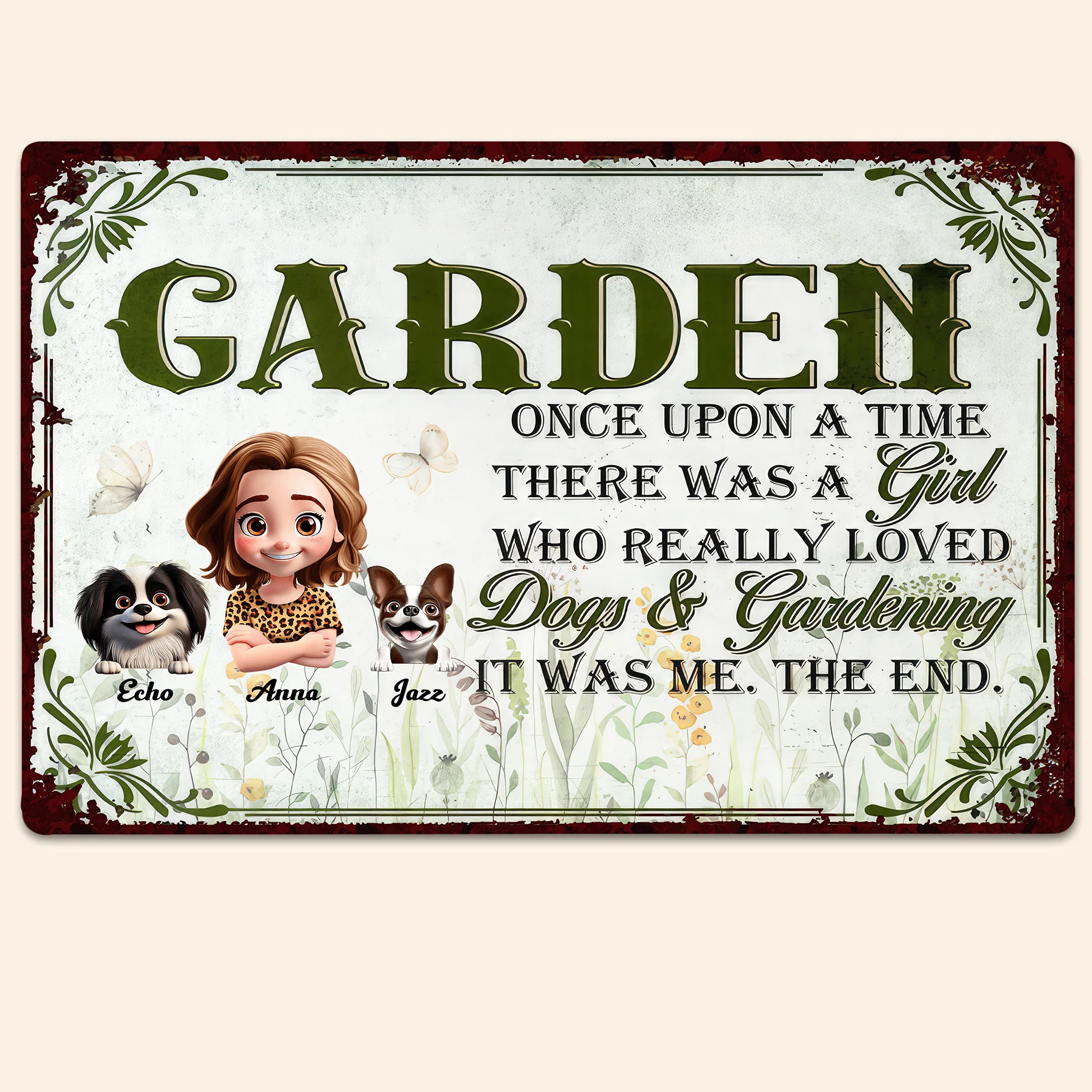 A Girl Who Loves Dog And Gardening - Personalized Metal Sign - Gift For Gardening Lovers, Dog Lovers | CLP16 NA94 - Image 5