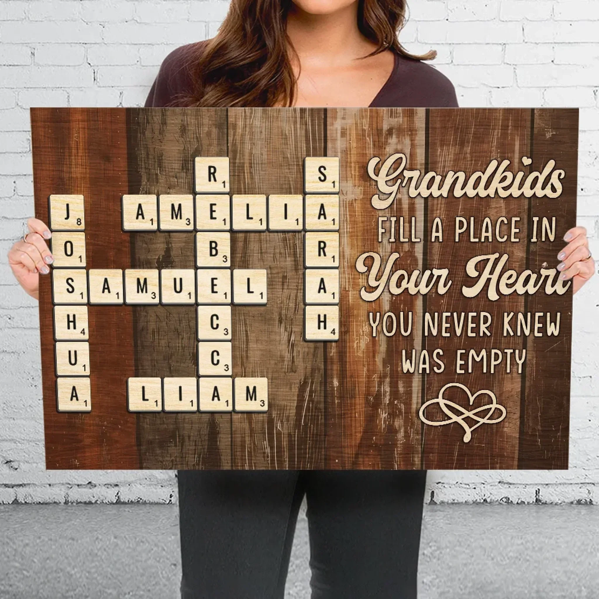 A Grandchild Is Love Made Visible - Personalized Canvas Poster - Gift For Mom,Grandma, Mother's Day | NA94 - Image 2