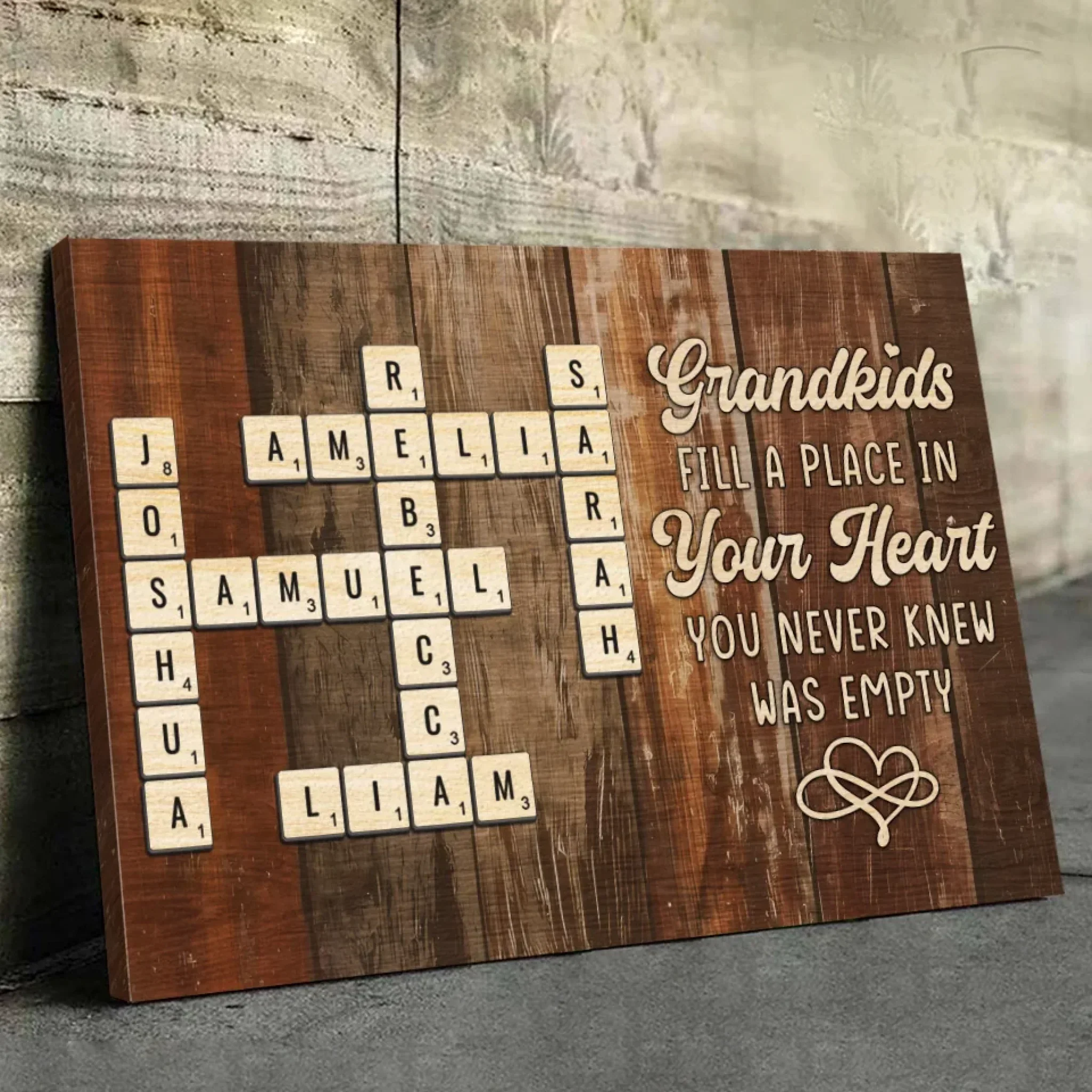 A Grandchild Is Love Made Visible - Personalized Canvas Poster - Gift For Mom,Grandma, Mother's Day | NA94 - Image 3