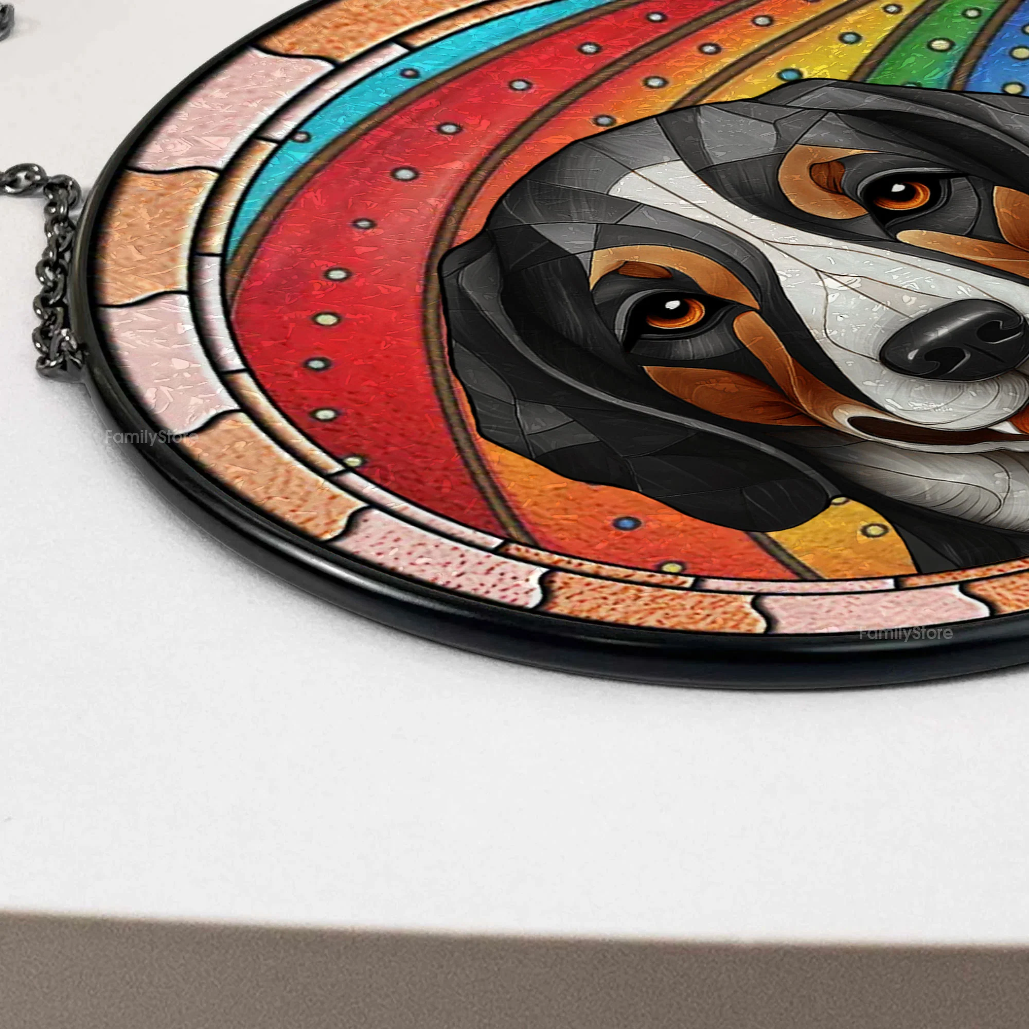 A Guardian Angel With A Wagging Tail - Memorial Gift For Pet Lovers - Personalized Stained Glass Window Hanging Suncatcher - CLP07 NA94 - Image 4