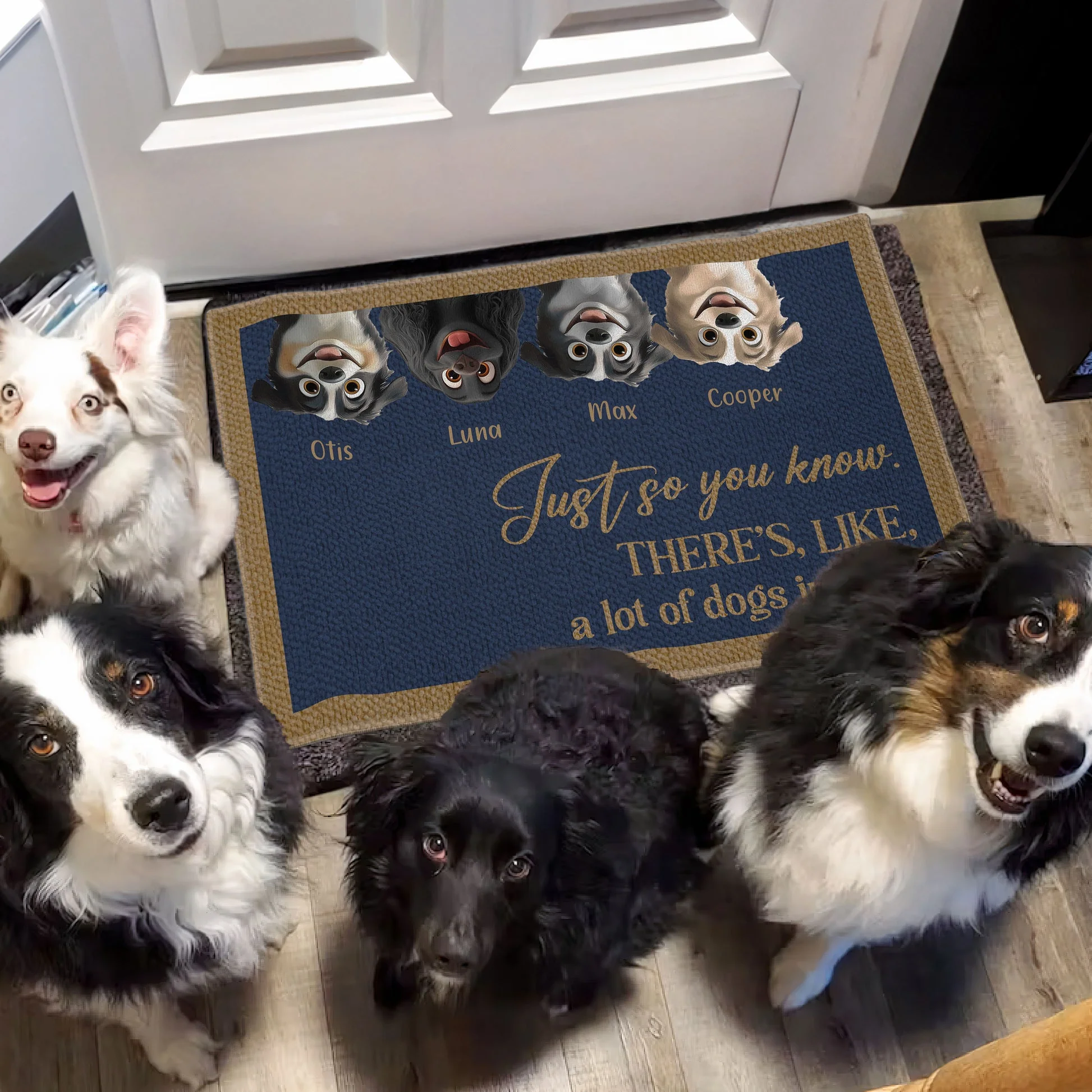 A Lot Of Dogs In Here! - Personalized Doormat - Gift for Pet Owners, Pet Lovers, Dog Mom, Dog Dad | CLP15 NH96 - Image 3