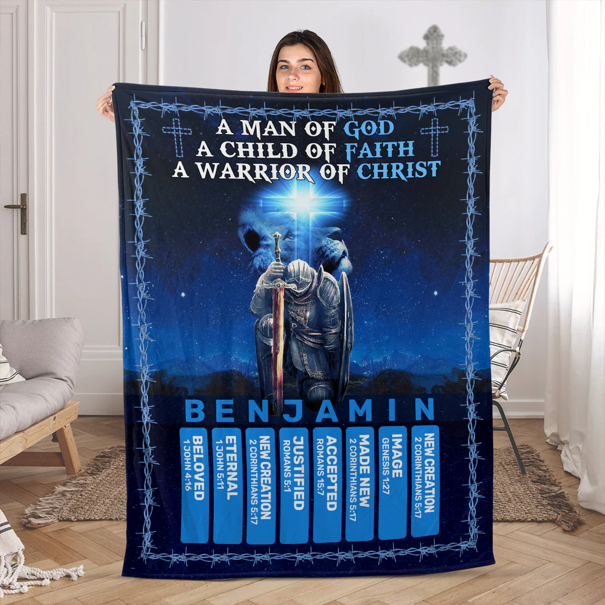 A Man Of God - Personalized Blanket TD118
