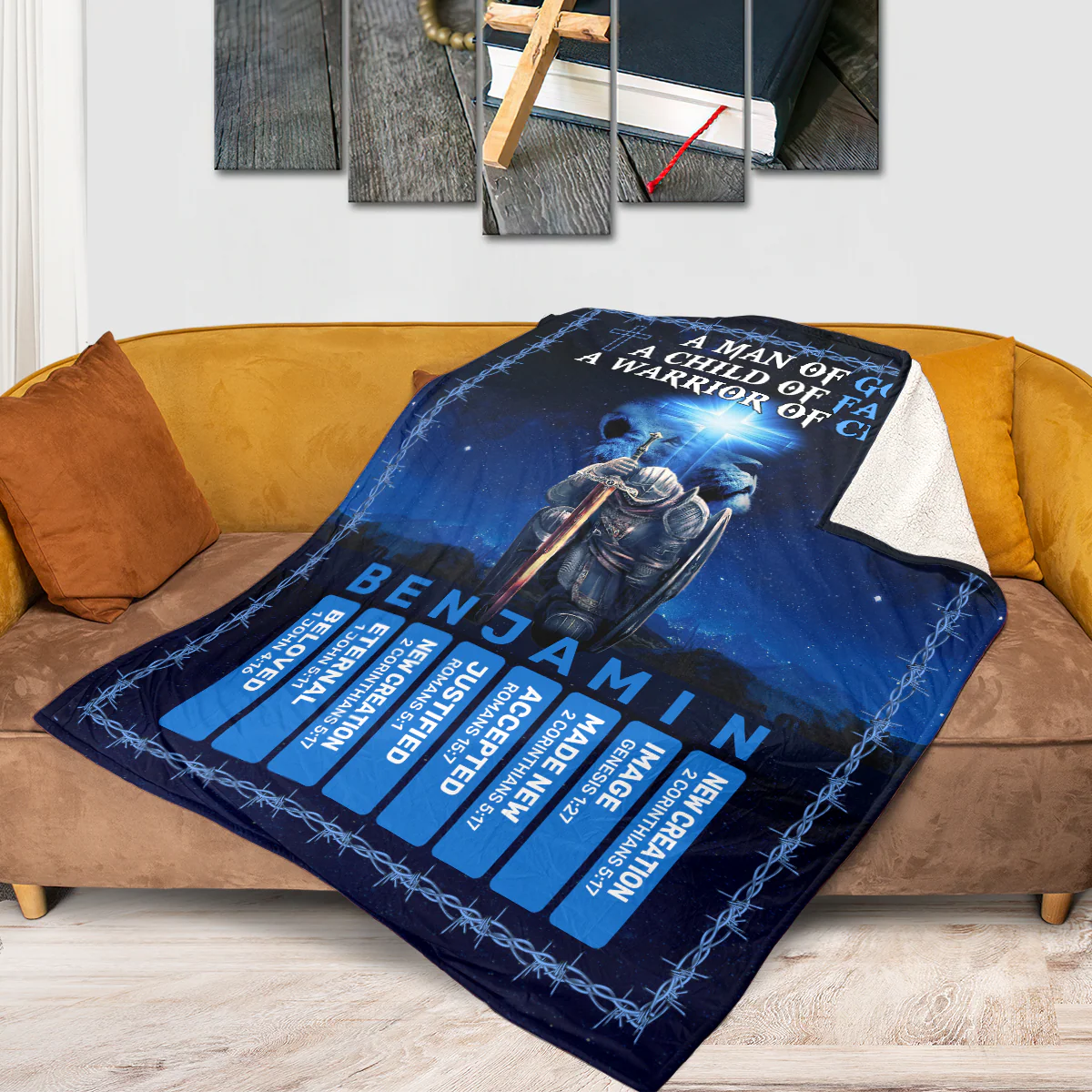 A Man Of God - Personalized Blanket TD118 - Image 2