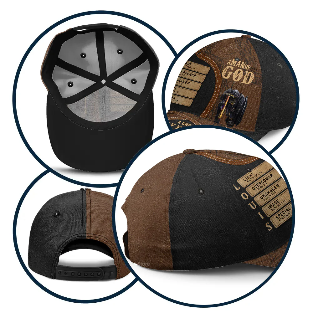 A Man Of God - Personalized Classic Cap - Image 10