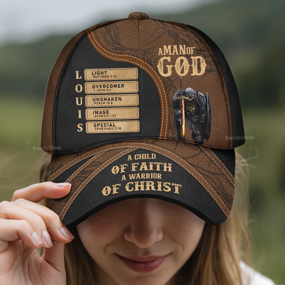 A Man Of God - Personalized Classic Cap - Image 5