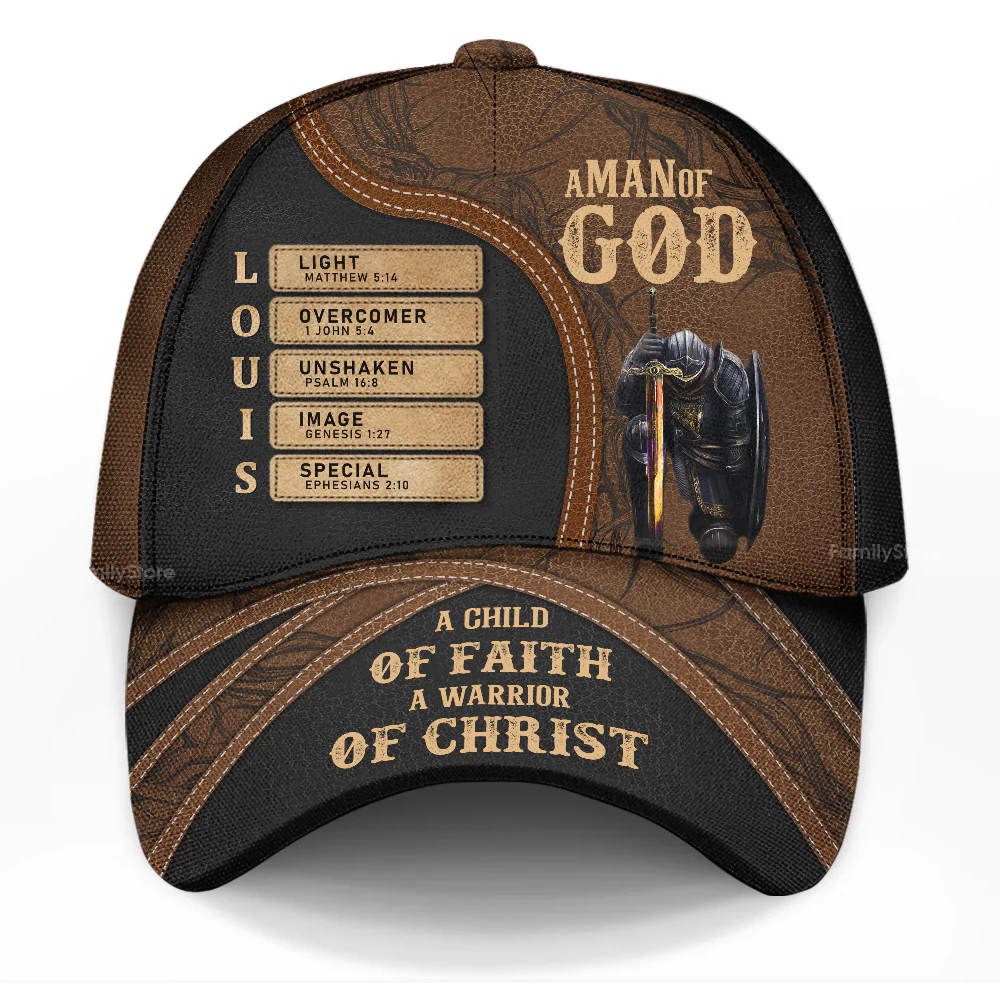A Man Of God - Personalized Classic Cap - Image 7