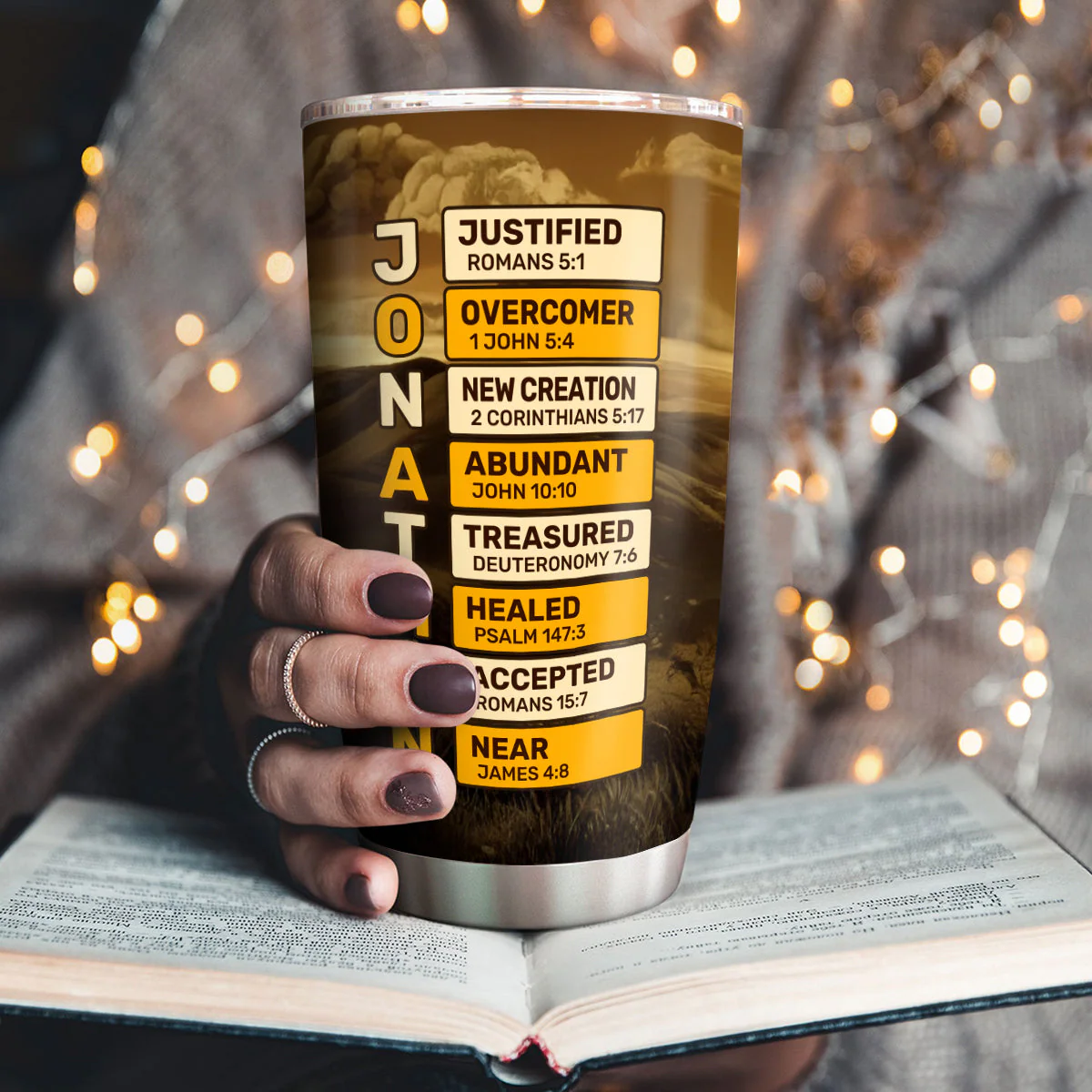 A Man Of God - Personalized Stainless Steel Tumbler HL128 - Image 3