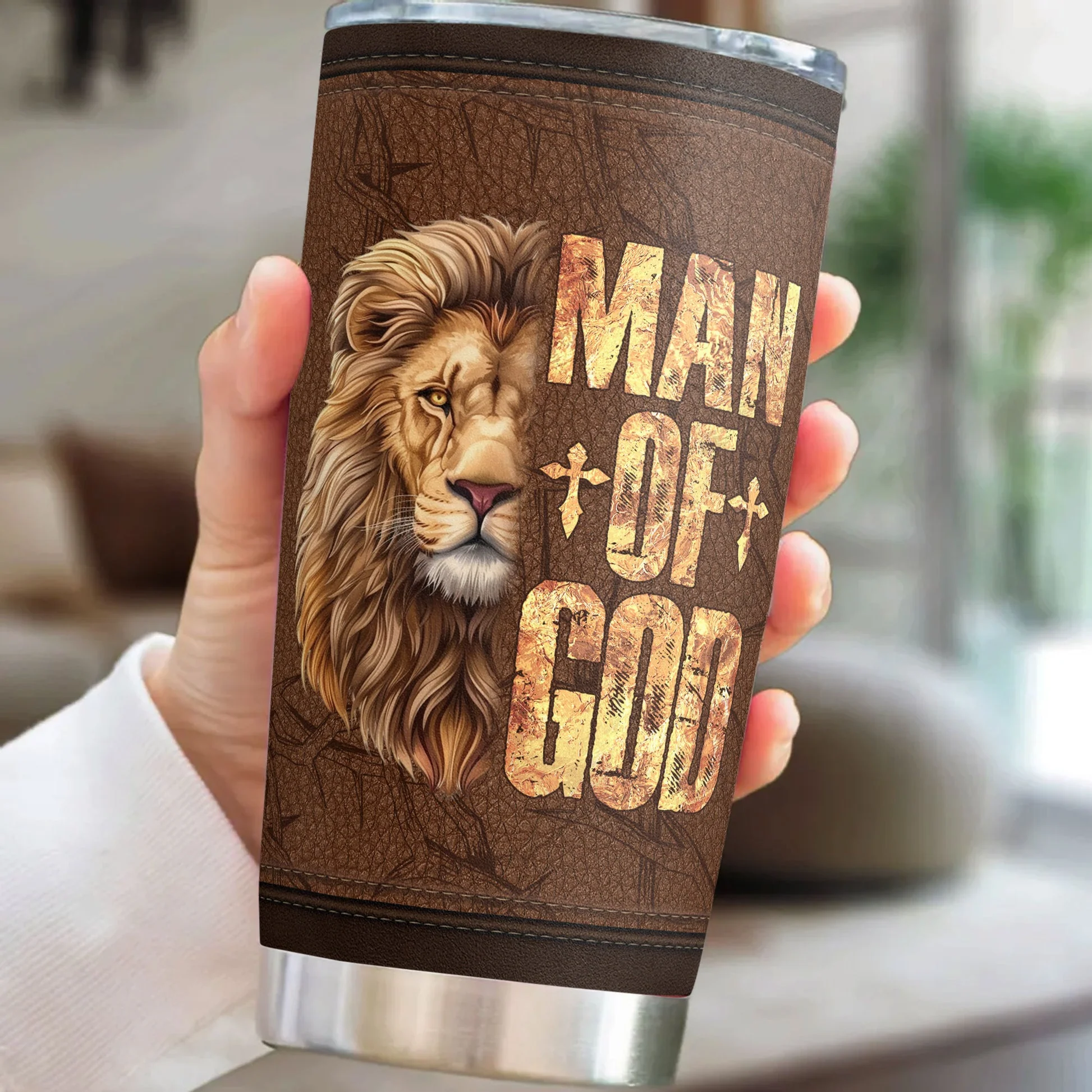 A Man Of God - Personalized Tumbler Cup TD118 - Image 3