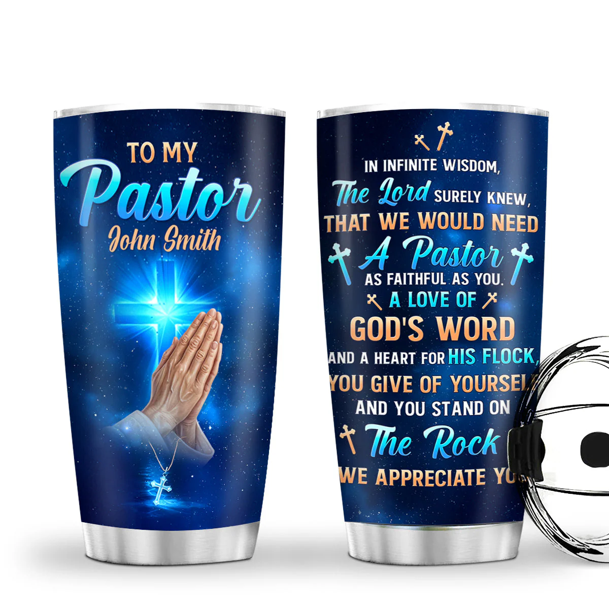 A Pastor As Faithful As You - Personalized Stainless Steel Tumbler TD118 - Image 2