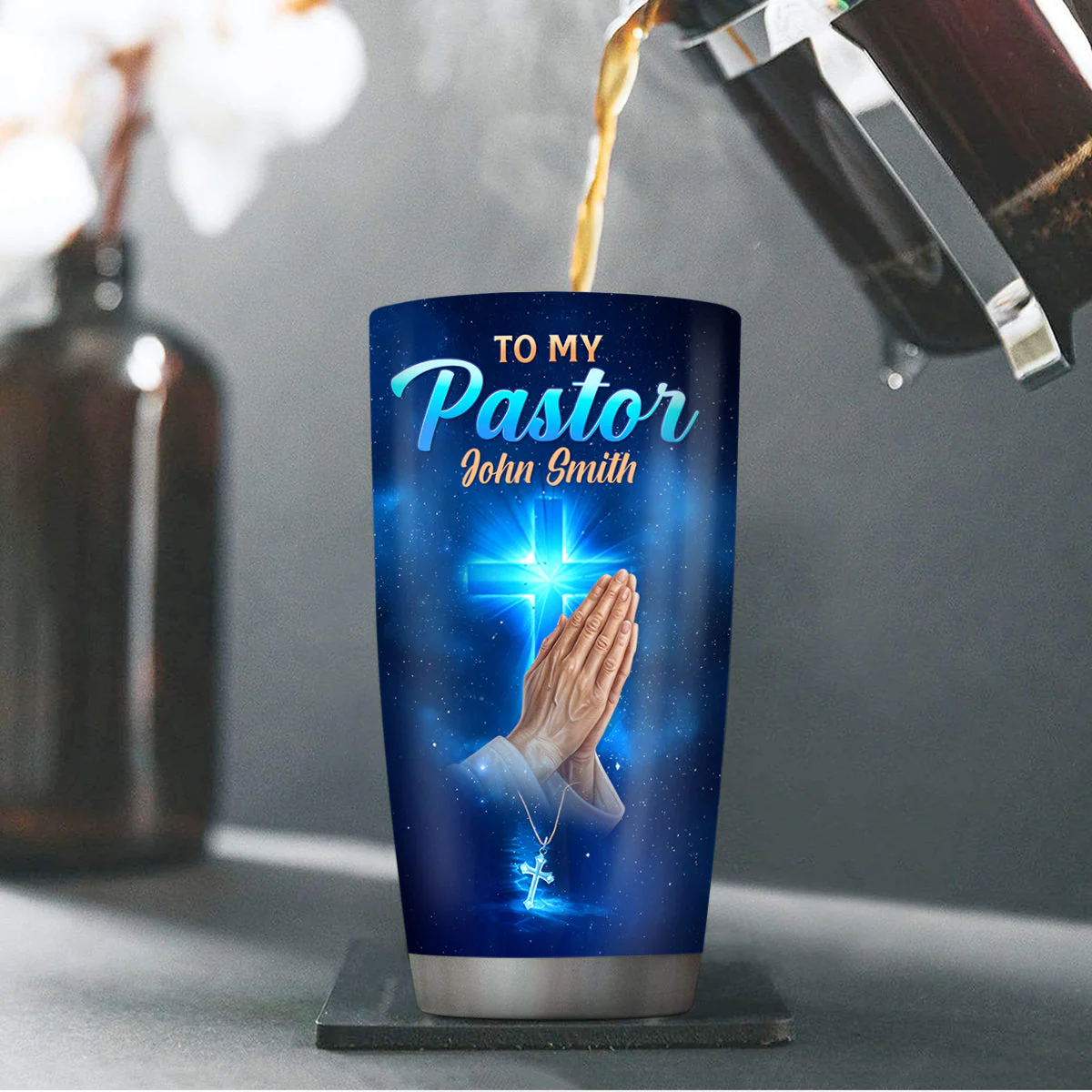 A Pastor As Faithful As You - Personalized Stainless Steel Tumbler TD118 - Image 4